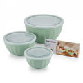 Set 3 Boles con Tapa SilverCrest - Verde Menta