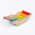 Tabla de Equilibrio Arcoíris Premium 4 en 1 - Madera Montessori | Playtive