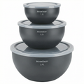 Set 3 Boles con Tapa SilverCrest - Gris Antracita (3,4L + 2,2L + 1,3L)