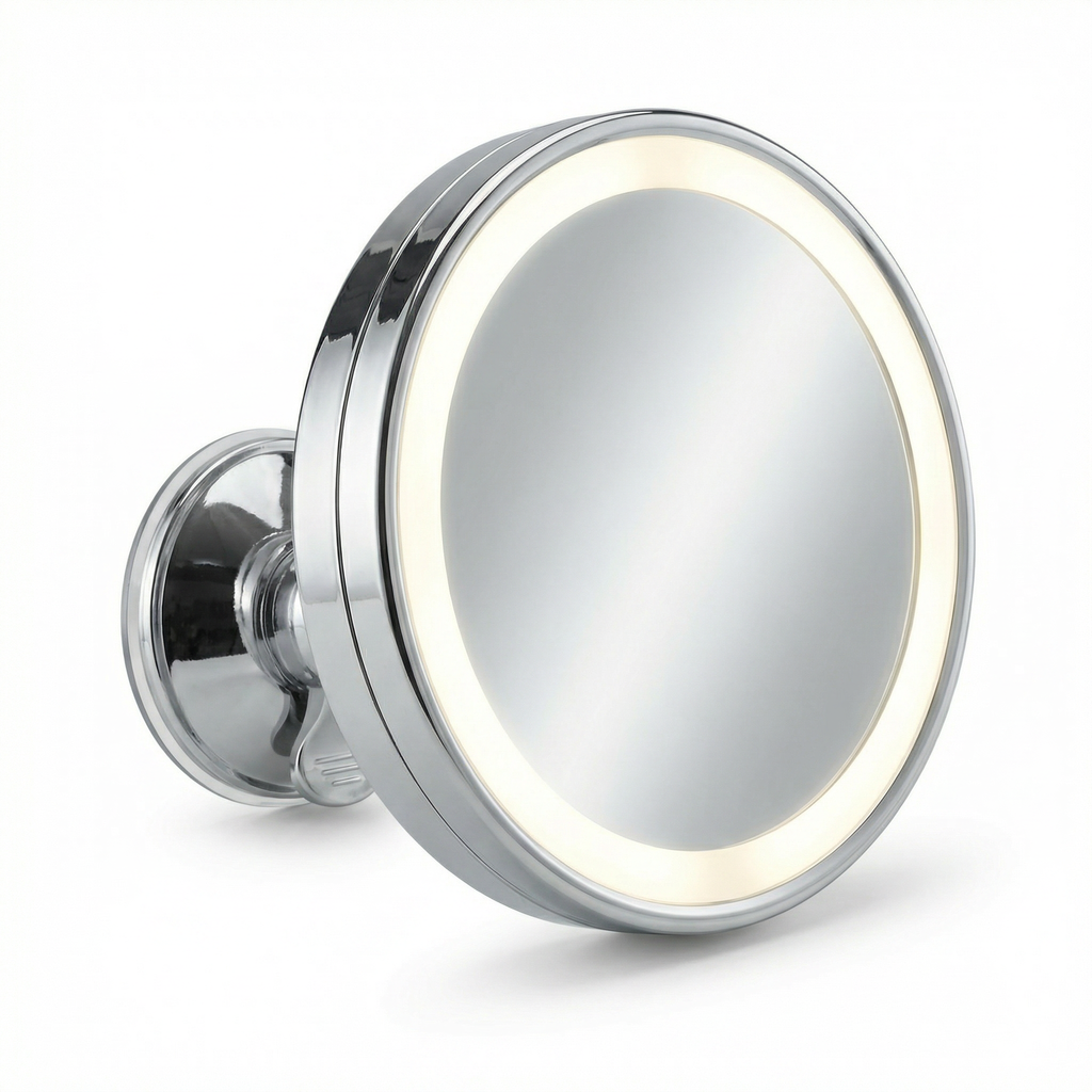 Espejo Cosmético LED Ambiano - Con Ventosa y Aumento