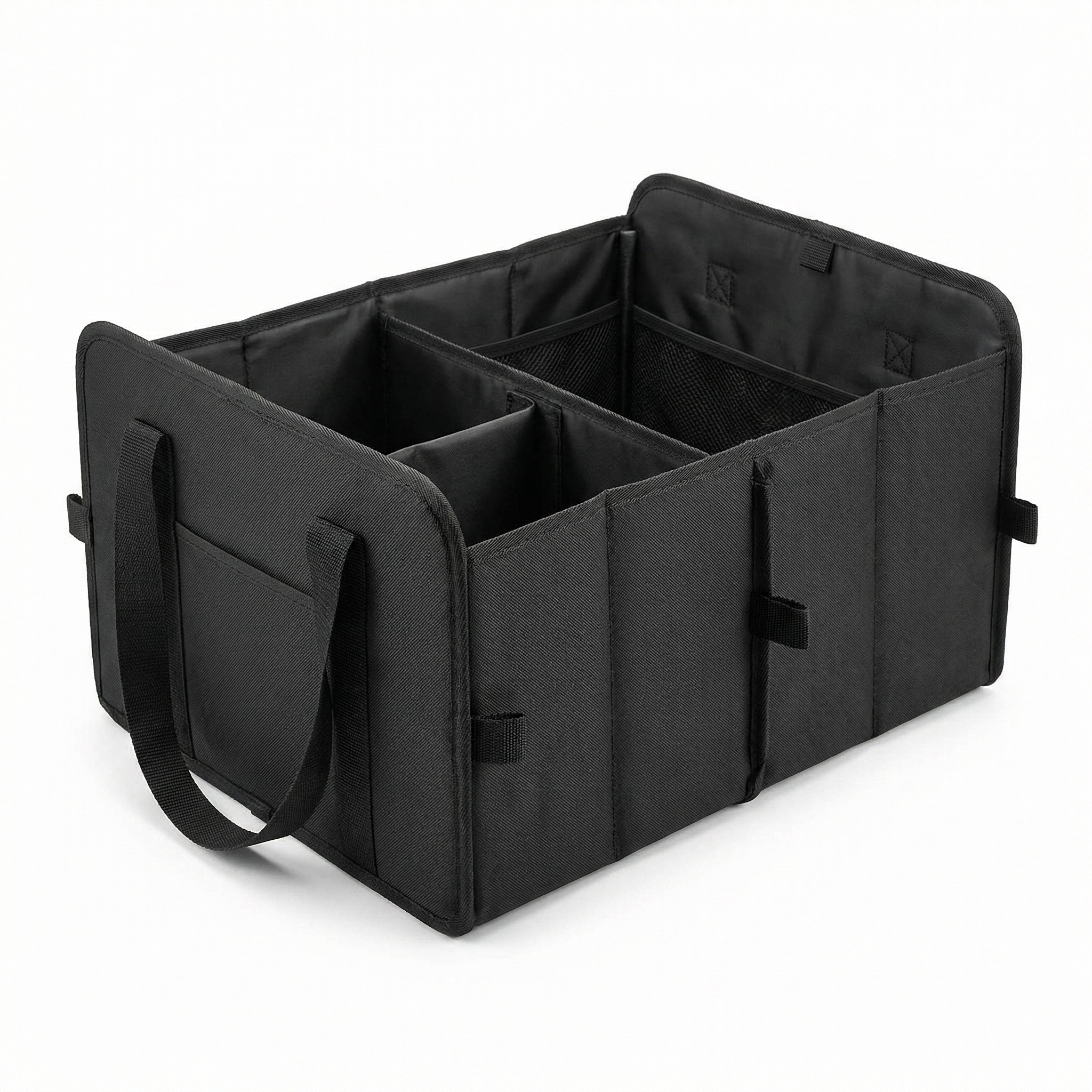 Organizador de Maletero Plegable Negro - Múltiples Compartimentos