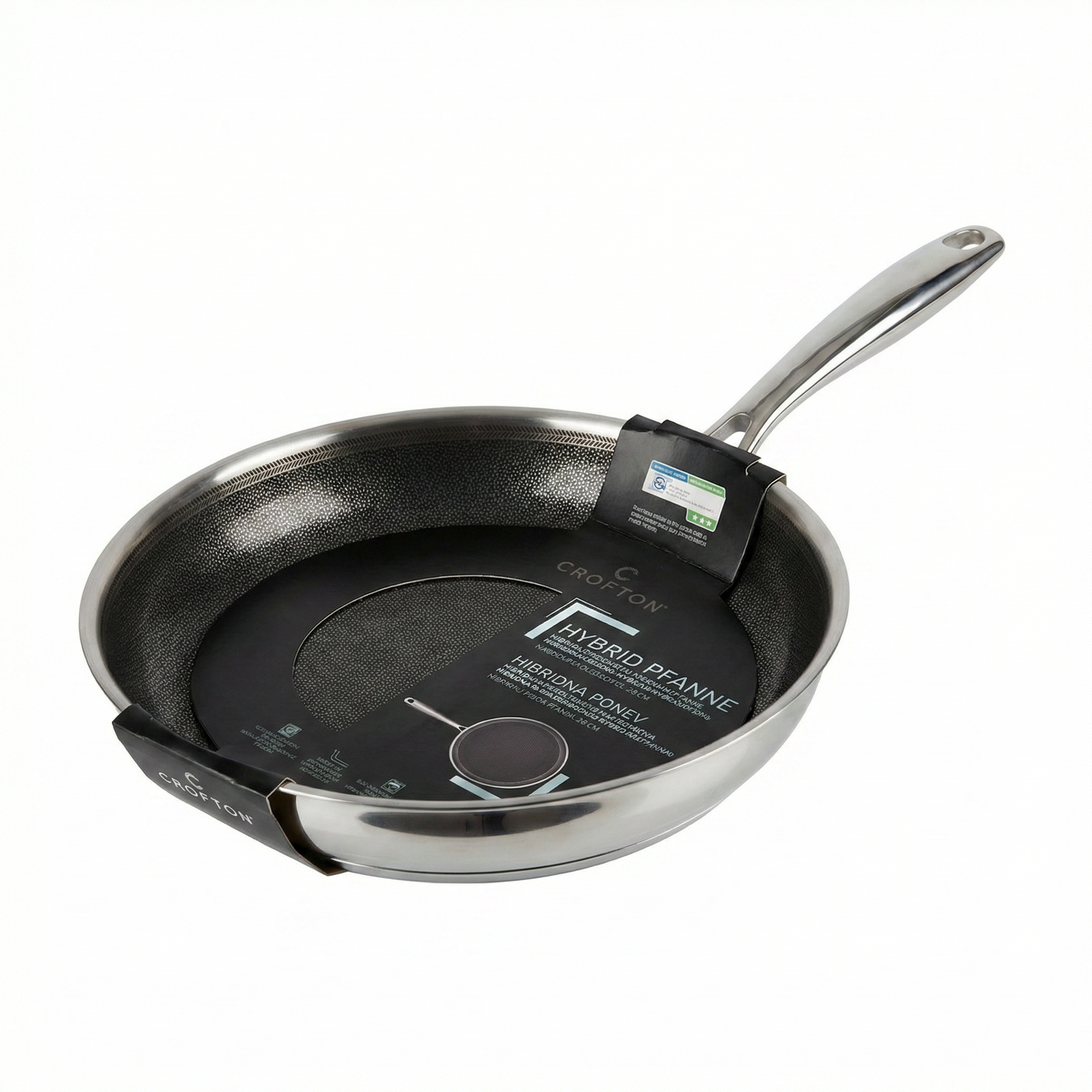 Sartén Híbrida Crofton 28cm - Acero Inoxidable + Cerámica Antiadherente