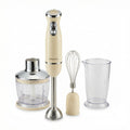 Batidora de Mano Retro Stabmixer Ambiano con Accesorios Crema