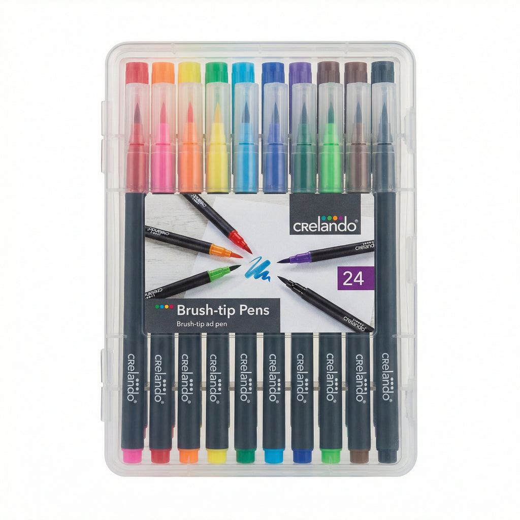 Set 24 Brush Pens Rotuladores Punta Pincel Crelando