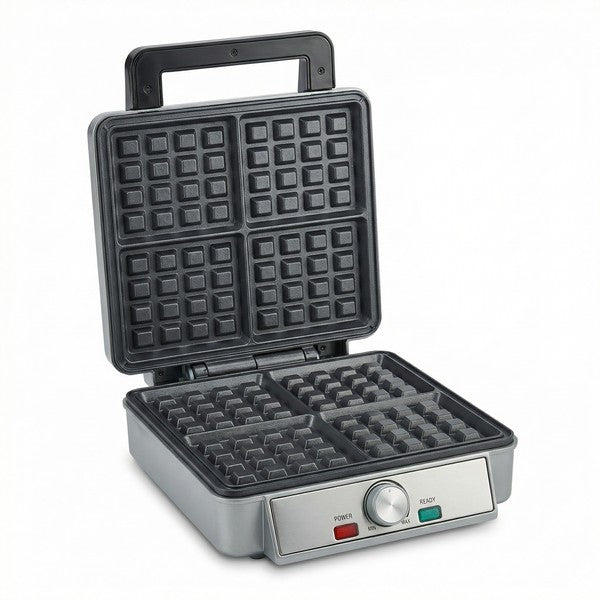Gofrera XL para 4 Gofres Belgas - 1200W Placas ILAG Non-Stick | Ambiano