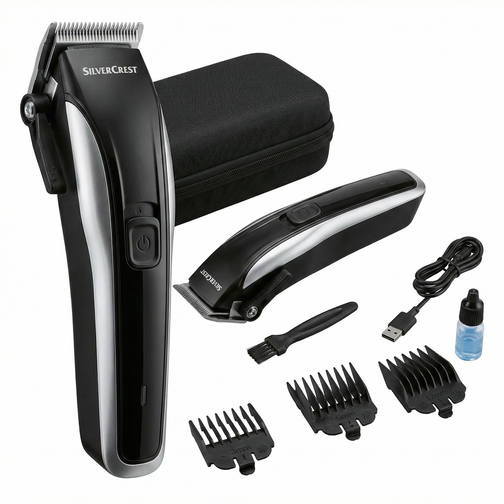 Cortapelos Inalambrico SilverCrest SHBS 500 E5 - Cuchillas Acero Inoxidable