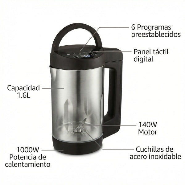 Preparador de Sopas Ambiano 1.6L - 1000W Acero Inoxidable