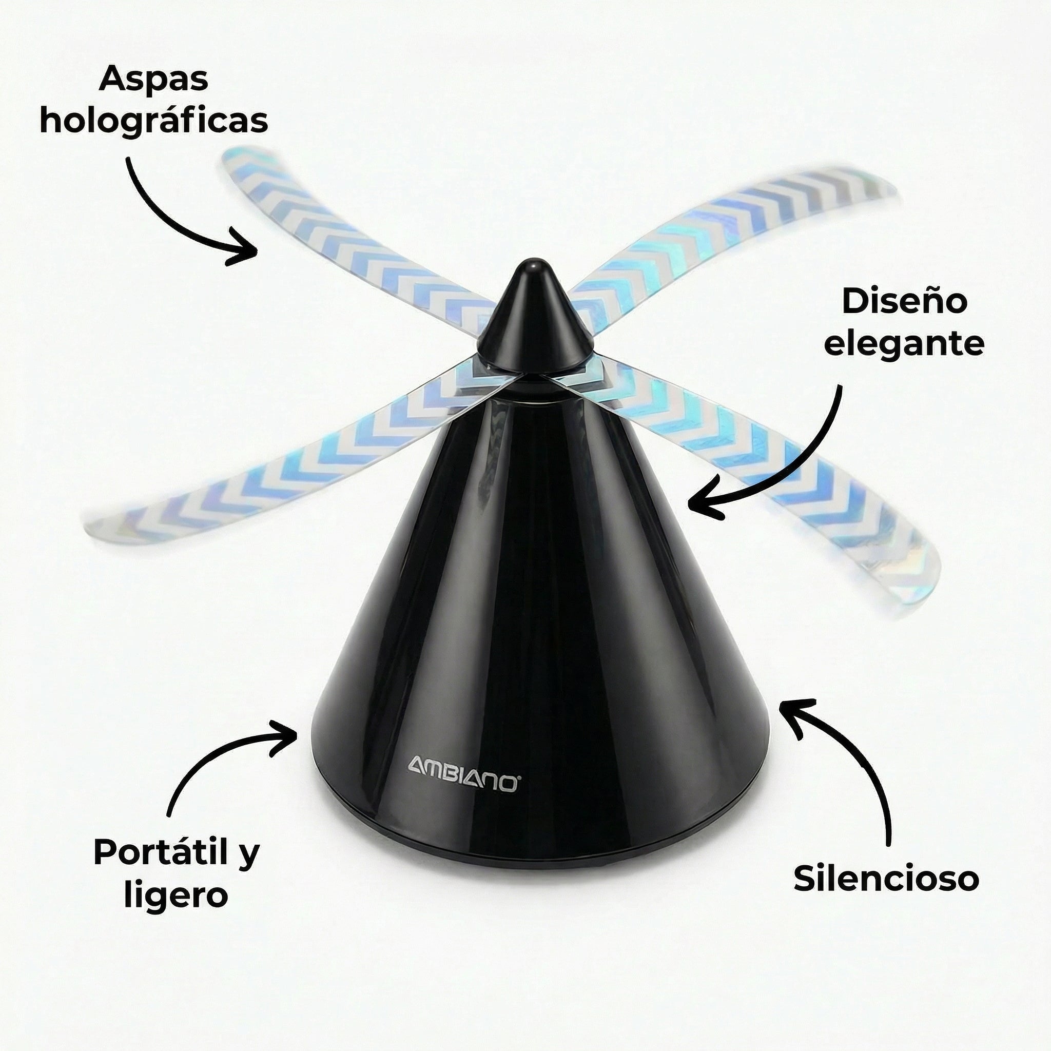 Ventilador Ahuyentador de Insectos Ambiano con Propeller Holográfico
