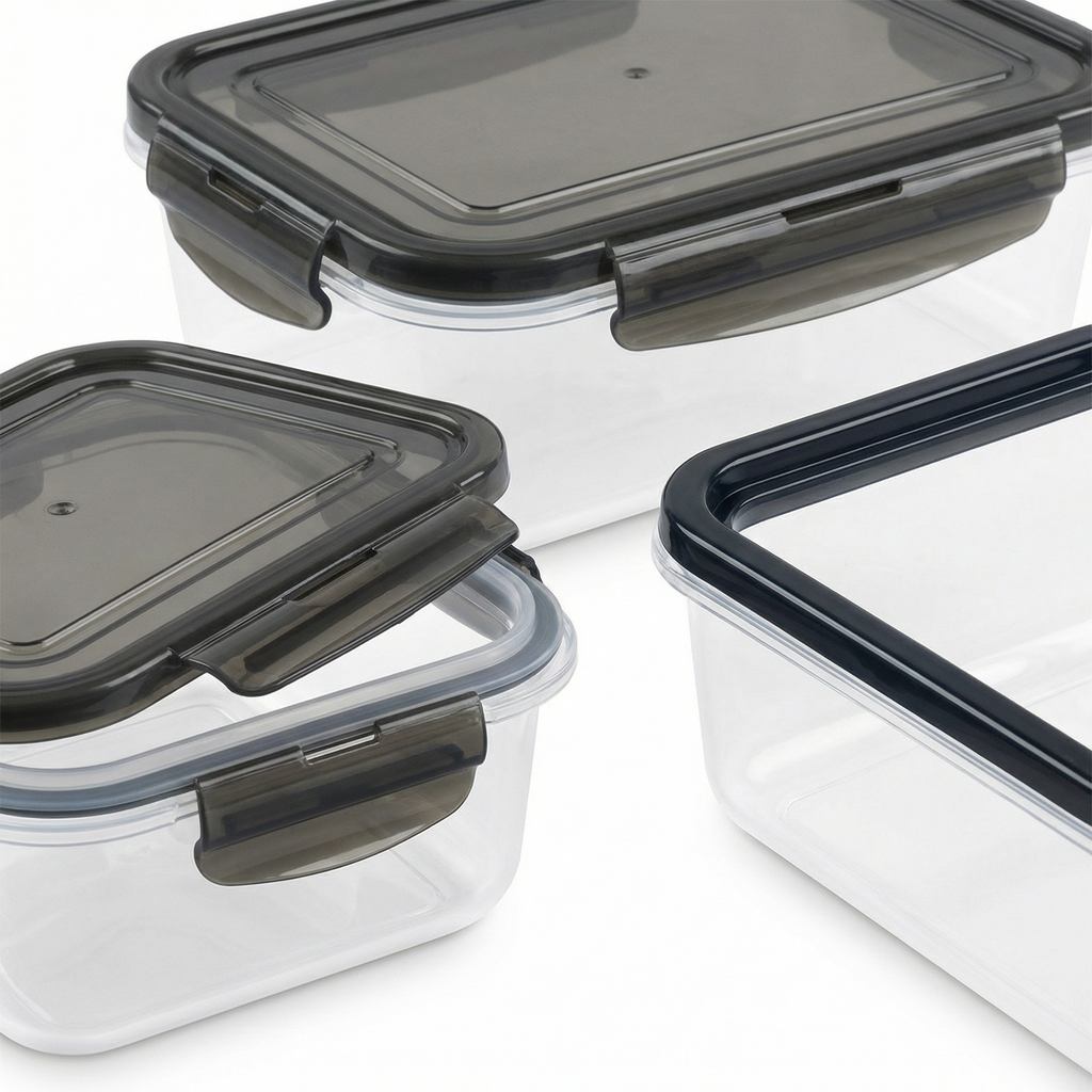 Set 3 Fiambreras Herméticas Livarno Home Basic 2L - Serie M