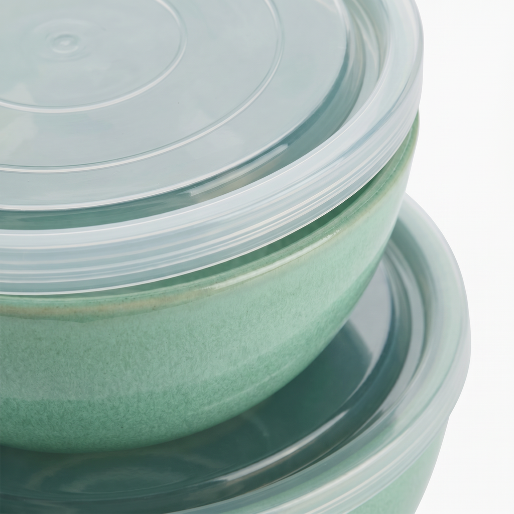 Set 3 Boles con Tapa SilverCrest - Verde Menta