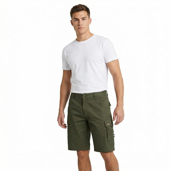 Short de Trabajo Cargo Verde Militar - Talla 56 Regular Fit | TopCraft Workwear