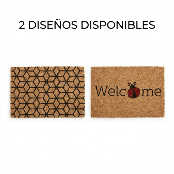 Felpudo de Fibra de Coco Natural 40x60 cm - 2 Diseños | Livarno Home