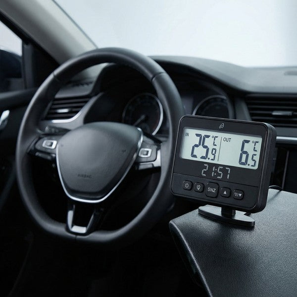 Termómetro Digital para Coche con Reloj y Alerta de Heladas | Auriol