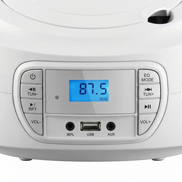Radio CD Portátil Boombox Maginon CB-2 - FM + USB + AUX | Blanco