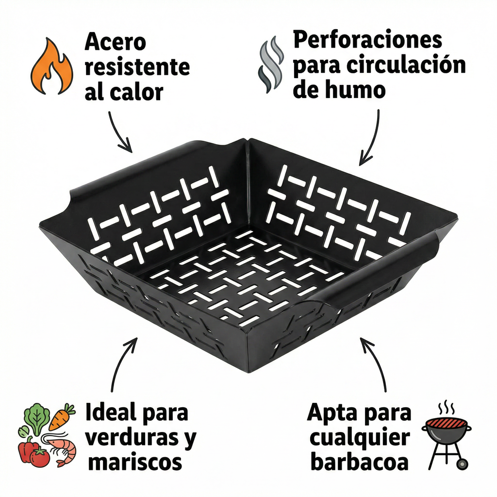 Cesta para Barbacoa Grill Meister - Acero Perforado