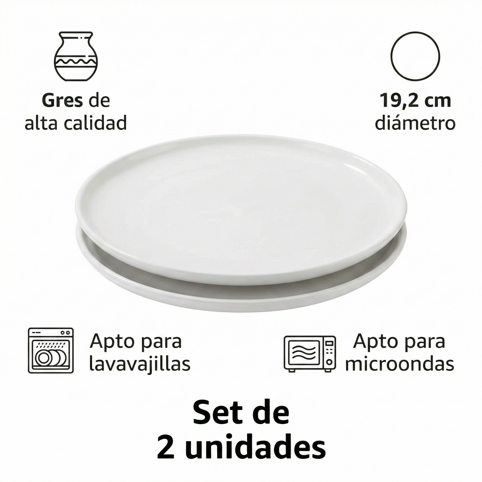 Set 2 Platos de Gres SilverCrest - 19,2cm