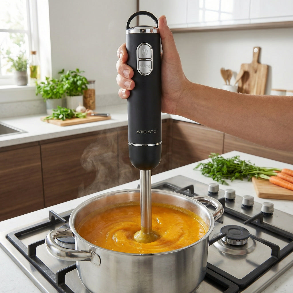 Batidora de Mano Retro Stabmixer Ambiano Negro 600W