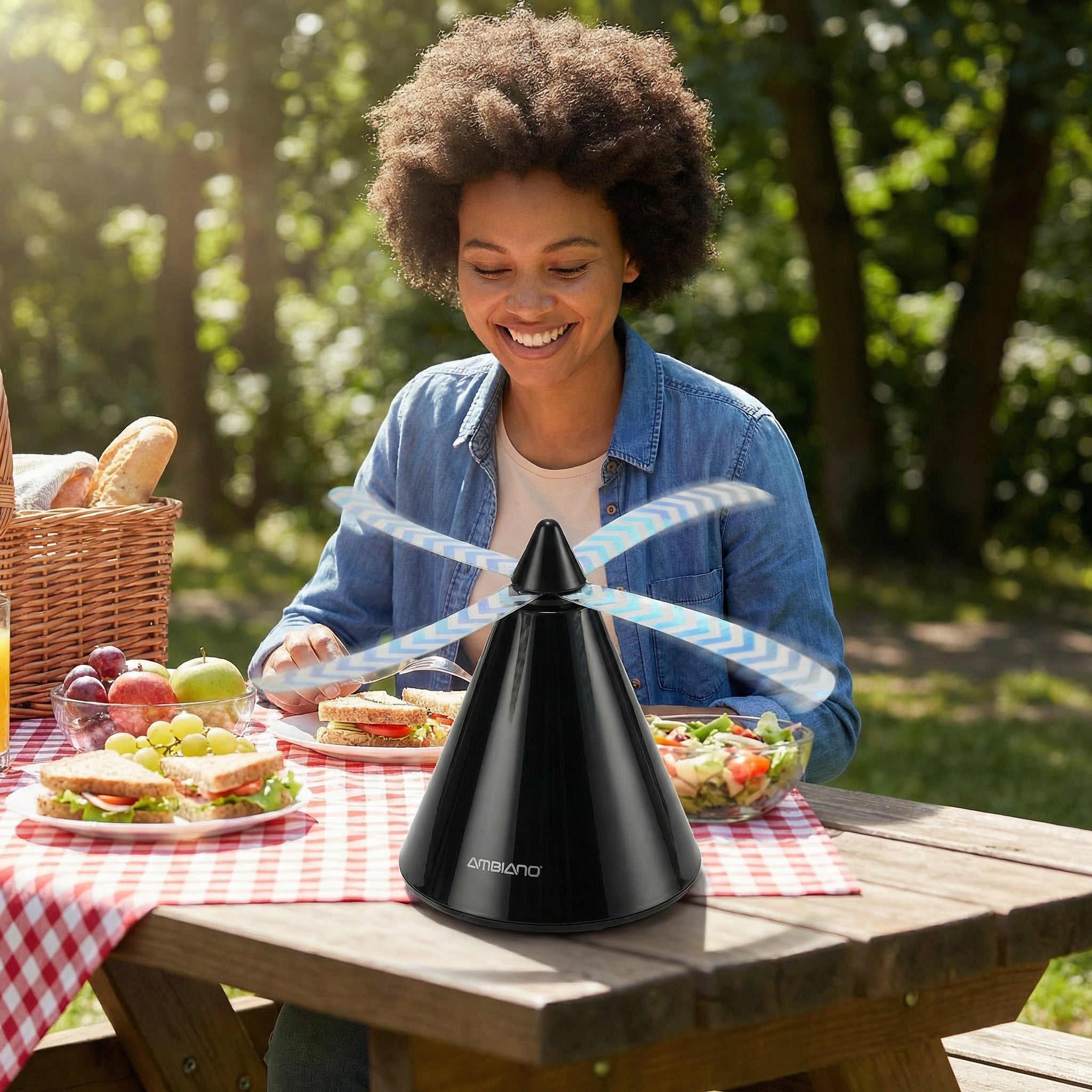 Ventilador Ahuyentador de Insectos Ambiano con Propeller Holográfico