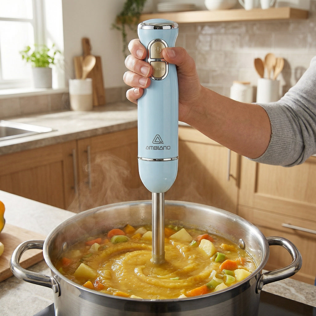 Batidora de Mano Retro Stabmixer Ambiano Azul 600W