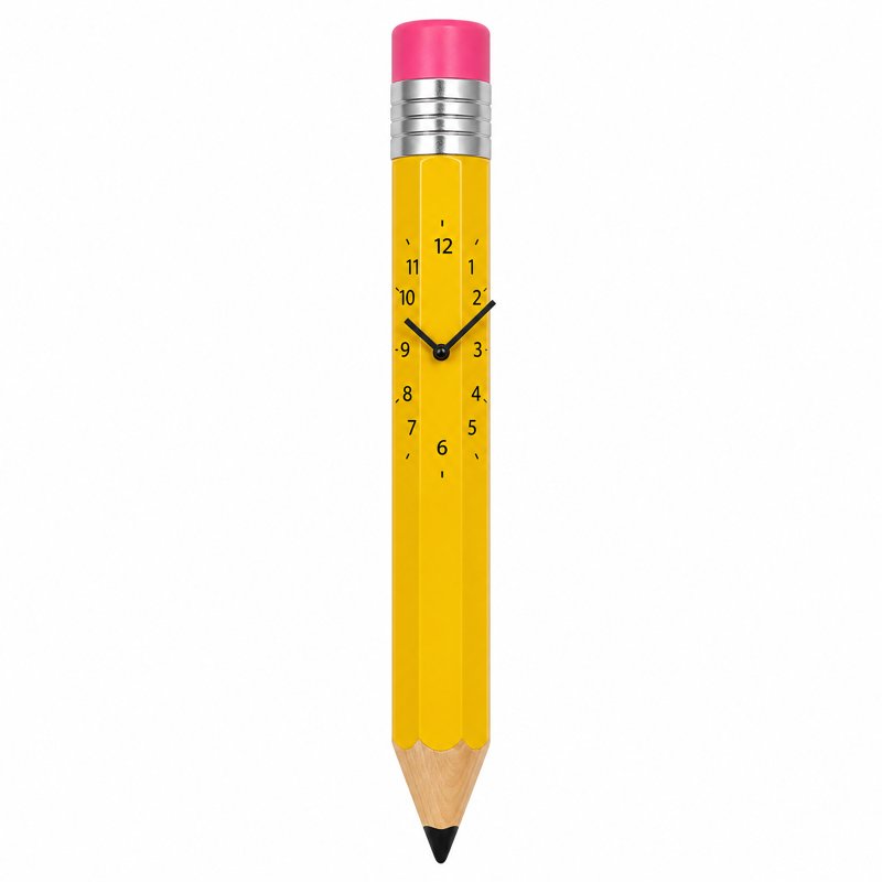 Reloj Lápiz Gigante — Decorativo Original
