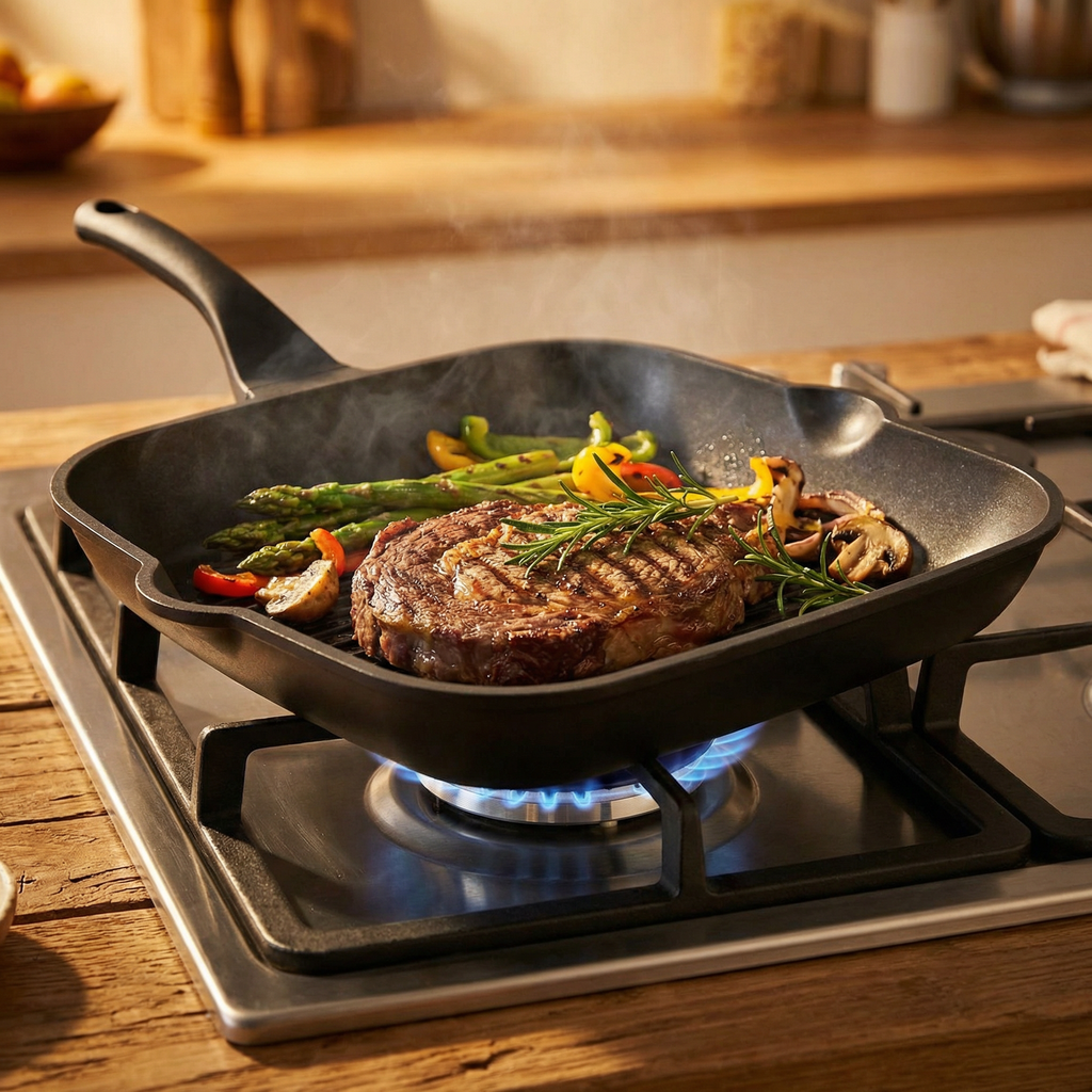 Sartén Grill SilverCrest - Aluminio Fundido Antiadherente ILAG