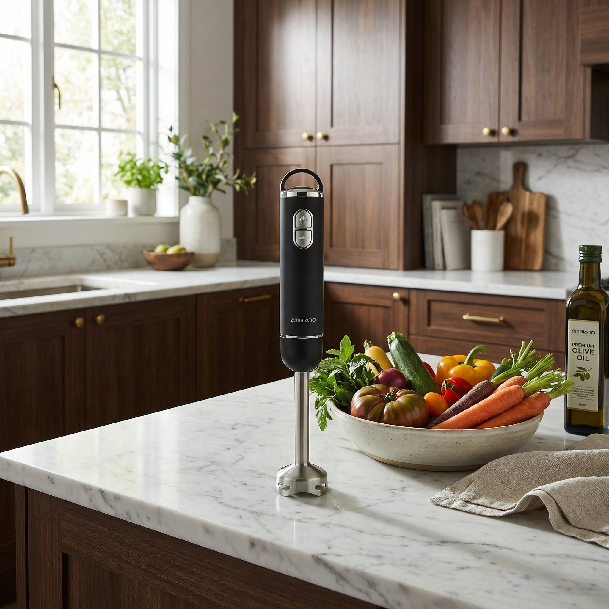 Batidora de Mano Retro Stabmixer Ambiano Negro 600W