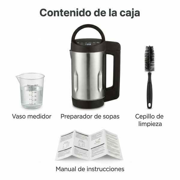 Preparador de Sopas Ambiano 1.6L - 1000W Acero Inoxidable
