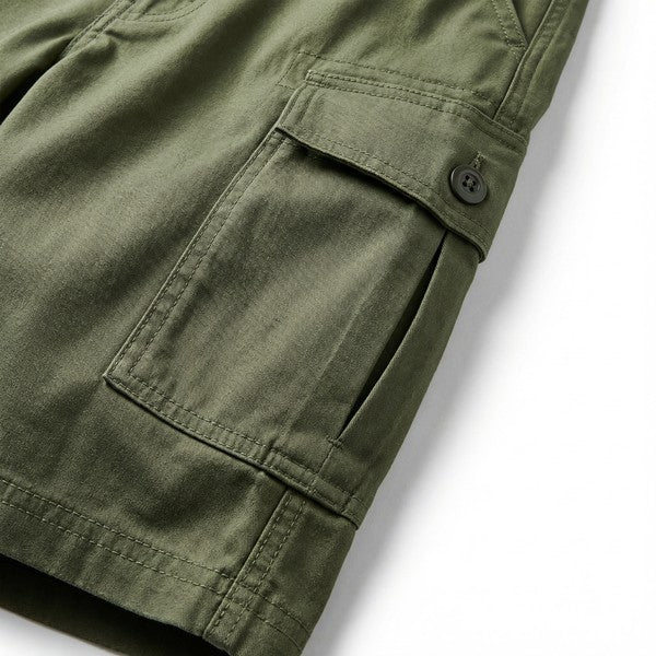 Short de Trabajo Cargo Verde Militar - Talla 56 Regular Fit | TopCraft Workwear