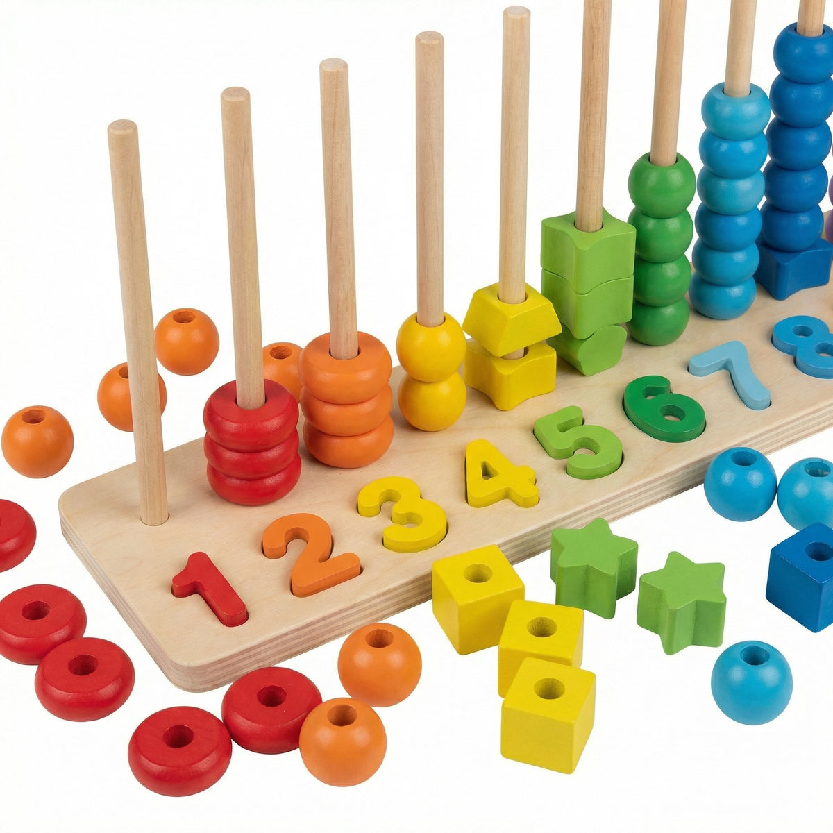 Juguete Apilable y Contar Madera 66 Piezas - Playtive