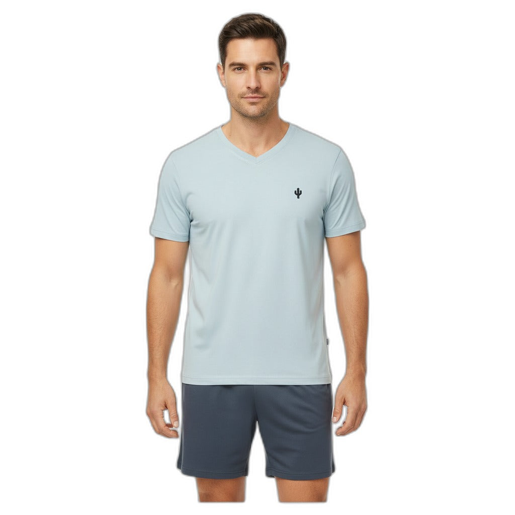 Pijama Corto para Hombre UPZ Fashion Talla M 48/50 Azul Claro