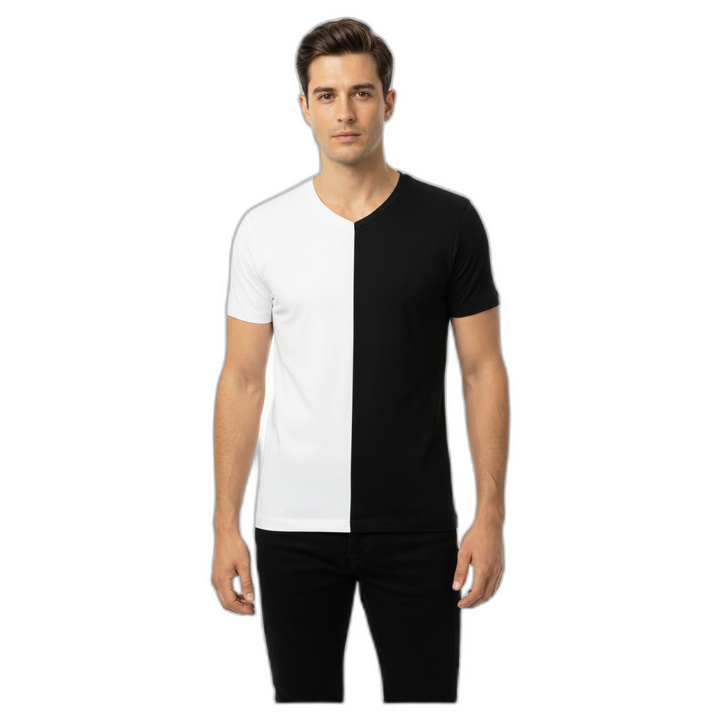Camiseta de Hombre UP2 Fashion Pack 2x Slim Fit Talla L Blanco y Negro