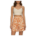 Shorts de Mujer UP2 Fashion Estampado Floral Naranja/Blanco