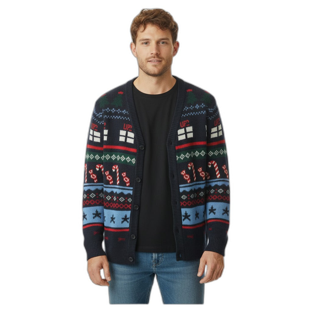 Cárdigan de Hombre UP2 FASHION con Diseño Navideño Multicolor