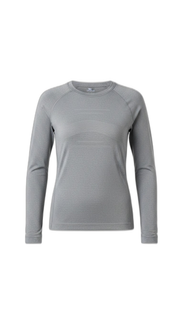 Camiseta térmica de esquí sin costuras CRANE gris