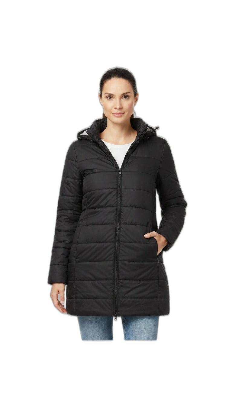 Chaqueta acolchada de mujer Regular Fit negra
