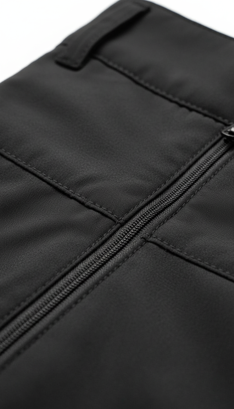 ADVENTURIDGE Pantalón de Trail Zippé Negro