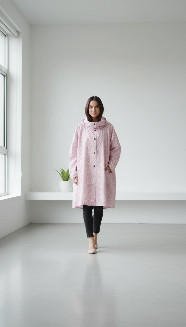 UP2 Fashion Capa de Lluvia Rosa Talla Única