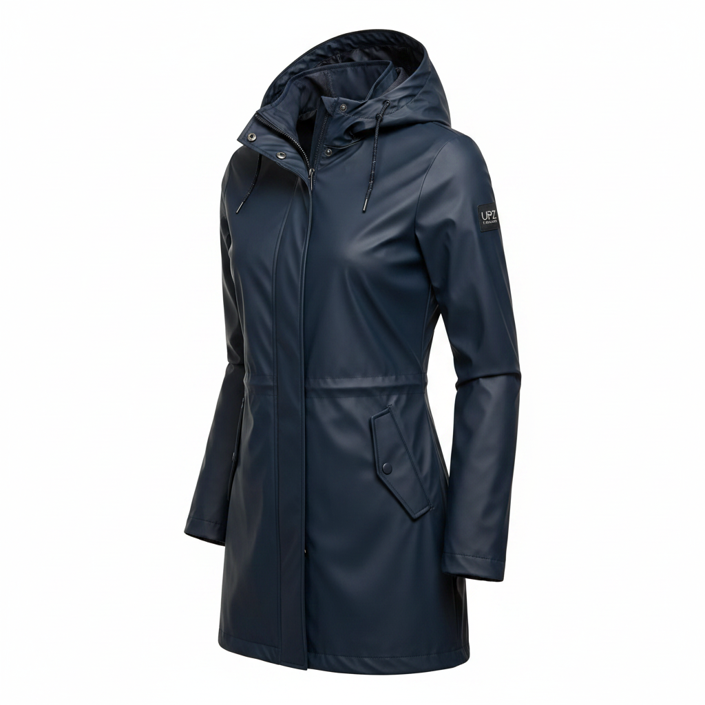 UPZ Fashion Chubasquero para mujer azul oscuro