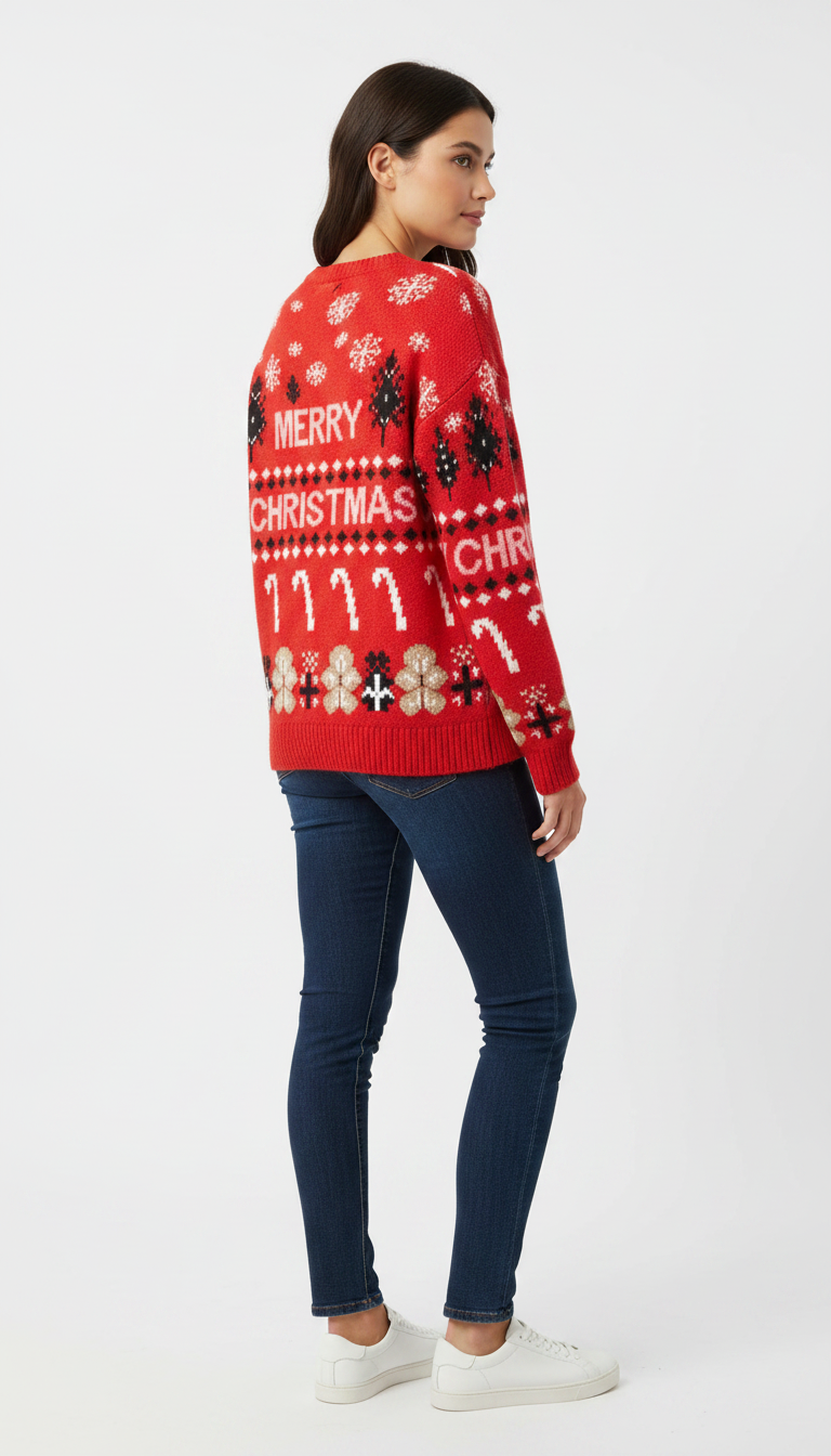 UP2 Fashion jersey navideño rojo