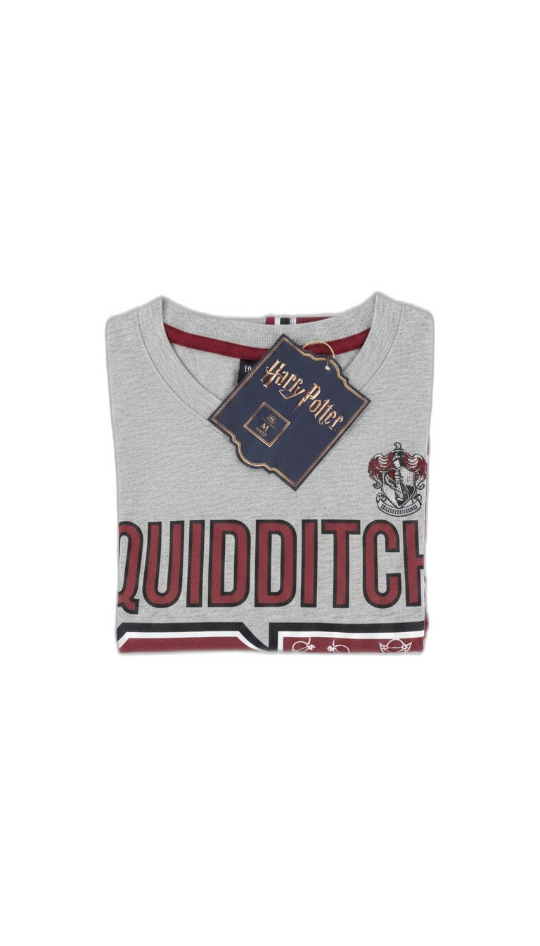 Harry Potter pijama de mujer Quidditch gris y granate