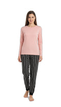UP2 FASHION Pijama de mujer rosa y negro