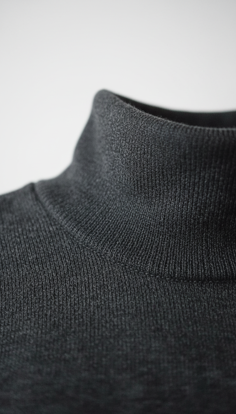 Jersey de Cuello Alto Slim Fit Talla XL (56/58) Gris Oscuro