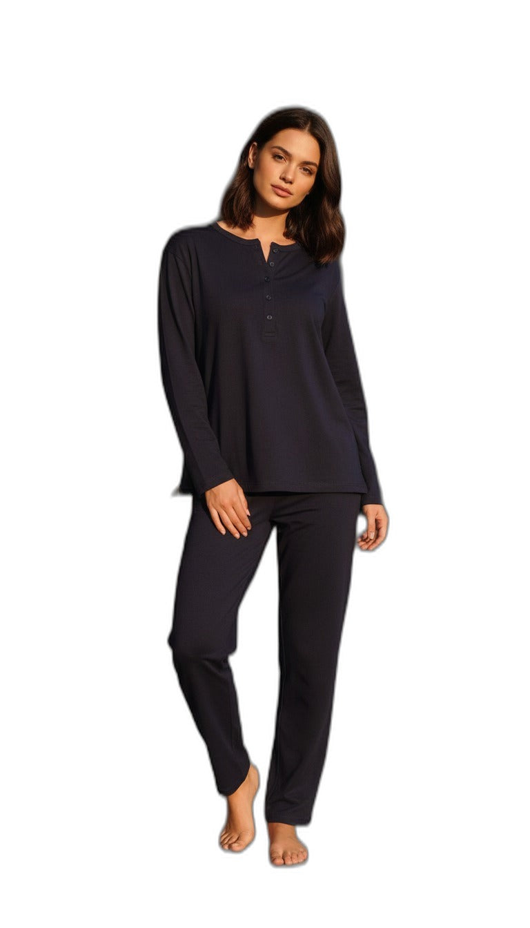 Pijama de Jersey Simple UP Fashion Talla M (48/50) Azul Marino