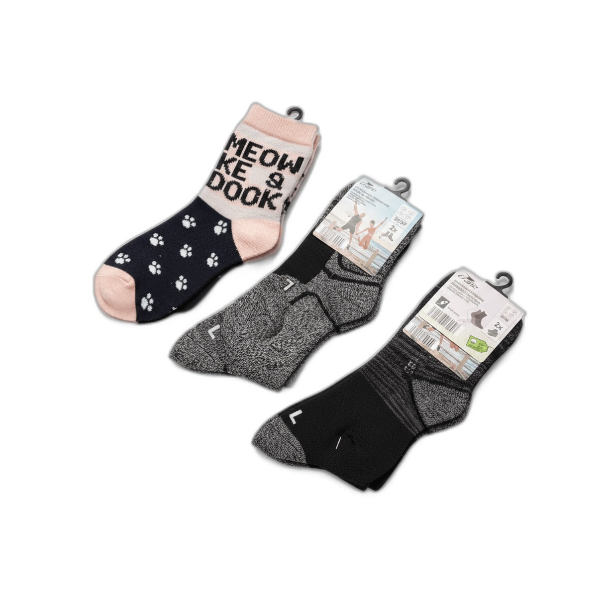 Pack I&D Calcetines antideslizantes + Crane Calcetines Deportivos Outdoor + C...