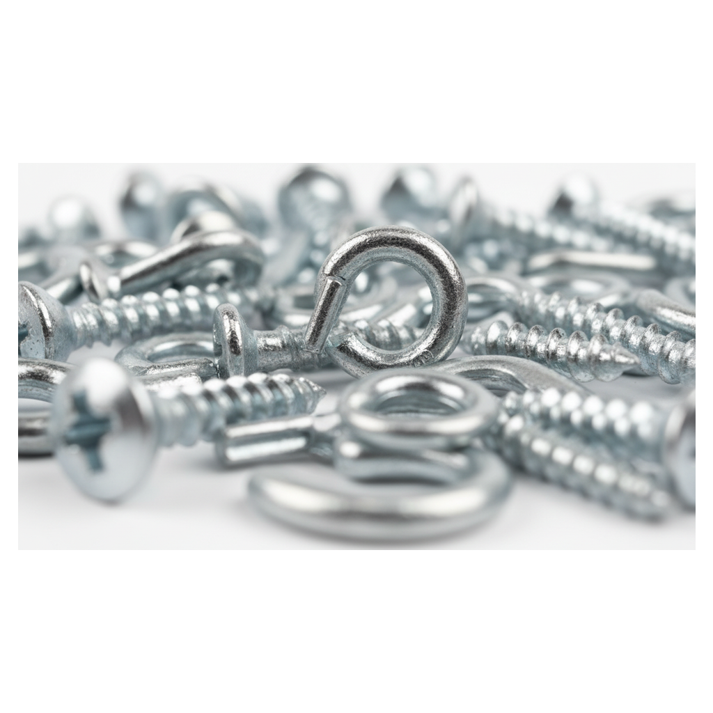 PARKSIDE Surtido de Ganchos y Anillas de Tornillo 151 piezas | Galvanizado