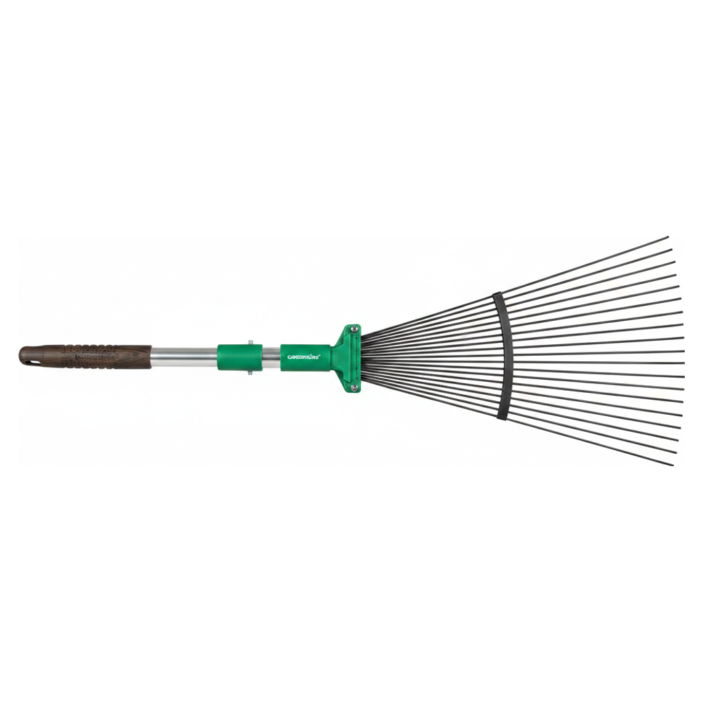 Rastrillo Extensible GARDENLINE Ancho Ajustable 19-54cm Negro/Verde