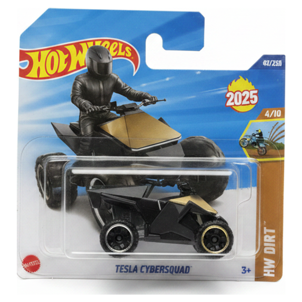 Hot Wheels Tesla Cyberquad coche de juguete negro