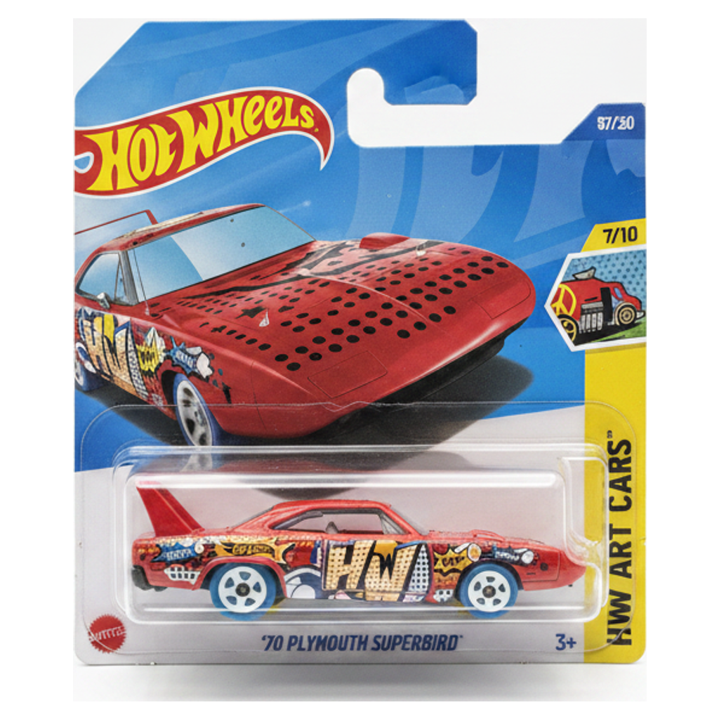 Hot Wheels '70 Plymouth Superbird HW Art Cars rojo