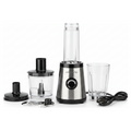AMBIAÑO Mini Robot de Cocina 3 en 1, 300W, cable 80cm, plateado/negro