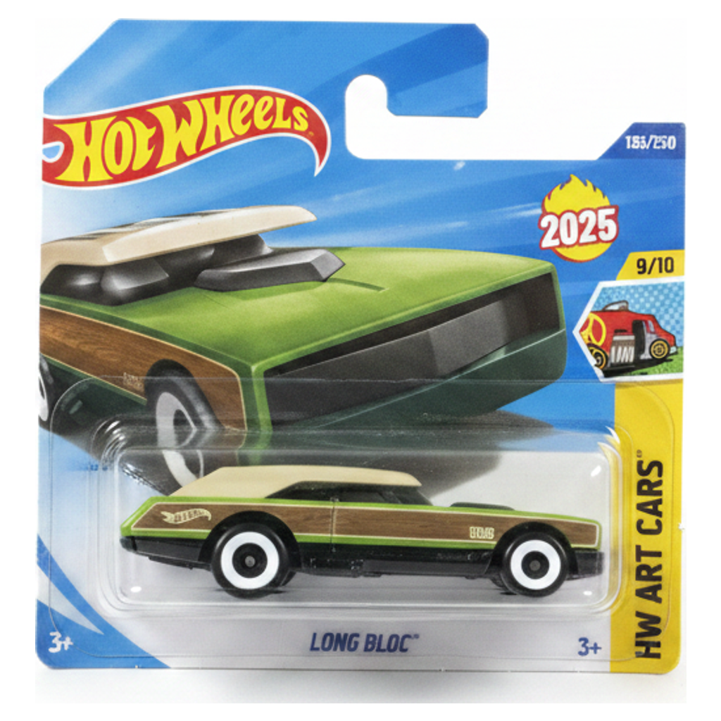Hot Wheels Coche de juguete Long Bloc HW Art Cars 2025 Edición 135/250